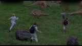 侏罗纪公园3：十几条恐龙一起跑，人类还没恐龙腿高，场面壮观！