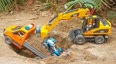 户外工程车救援 挖掘机玩具 挖土机 卡车
