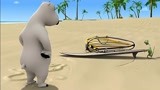 贝肯熊：贝肯熊想要玩海上帆船，可是自己好笨哦