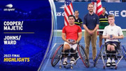 2023美网：青少年男双轮椅 沃德组合横扫库珀组合夺冠