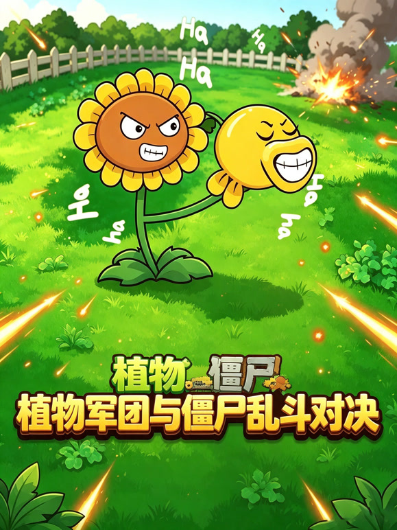 植物军团与僵尸乱斗对决