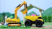 儿童挖掘机工作视频(小丸子乐园)