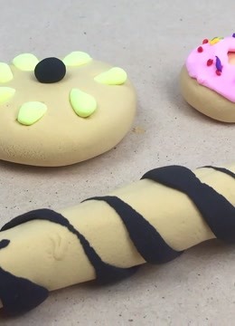哆啦盒子玩具乐园 彩泥粘土手工制作diy蛋卷夹心饼干