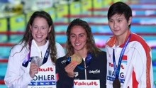 王简嘉禾1500米自由泳夺得铜牌 首夺世锦赛奖牌