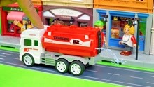 玩具车拆拆乐：洒水车组装定格动画，儿童工程车汽车模型