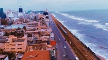 航拍科伦坡，斯里兰卡最繁华的城市，素有“东方十字路口”之称