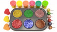 五彩染料加入五彩闪粉做出五彩棒棒糖