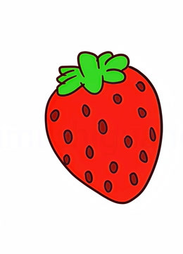 儿童简笔画草莓的画法图片