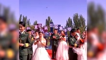 缘定今生强军有你！武警宁夏总队28对新人举行集体婚礼为祖国庆生