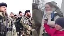 车臣军队护送乌克兰平民走出战区，喊话乌当局：别躲在地堡里！