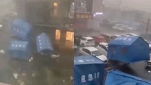 上海暴雨3名大白被刮跑？当地保安发声