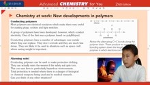 New Developments polymers聚合物新进展 常荣大学化学CHEMISTRY
