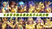 圣斗士星矢：十二黄金圣斗士战力榜，日本官方排名！