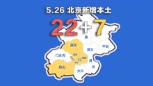 北京疫情动态地图：5月26日新增本土确诊22例、无症状7例