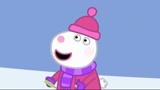 小猪佩奇：佩奇一家去滑雪，佩奇非常开心，都唱起歌来了