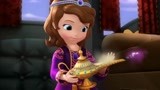 小公主苏菲亚：苏菲亚打开了礼物箱子，并释放出了神灯里的小灯神