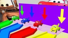 赛车游戏：4种颜色的小车，哪辆车子选择正确的传送门