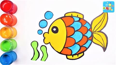哈喽儿童画室屋 第10集 一起画漂亮的鲫鱼
