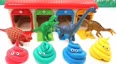 跟恐龙玩具一起学颜色游戏