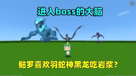 迷你世界:進入boss大腦!虛空夜影想稱霸迷你,骷羅喜歡羽蛇神?