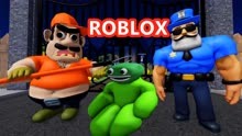 ROBLOX游戏：逃离监狱，绿色班班遇到了真警察和假警察！