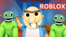 ROBLOX游戏：绿色班班打败巨人宝宝，成功逃离幼儿园！
