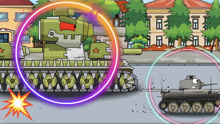 坦克游戏动画：kv5坦克太丑遭到图强征服众多坦克为自己服务