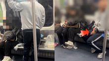 地铁内男子疑站立猥亵，不停重复手上动作？乘客手机拍下并报警